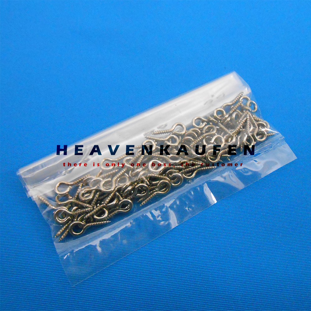 Sekrup Skrup Paku Ulir Gantungan Kunci / Screw Eye Pins Panjang 1,2 cm Harga Per pack isi 100 pcs