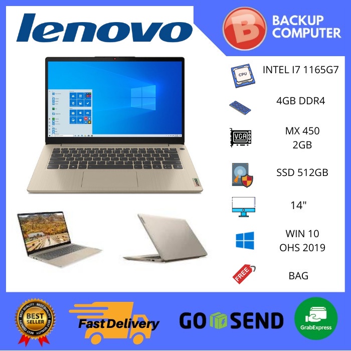 Lenovo IP3 14ITL6 IP3 i7-1165G7 / 8GB / 512GBSSD / Win10+OHS - SAND