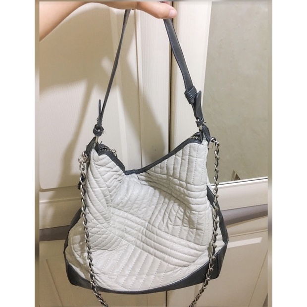 Zara Quilted Bucket Bag with Chain