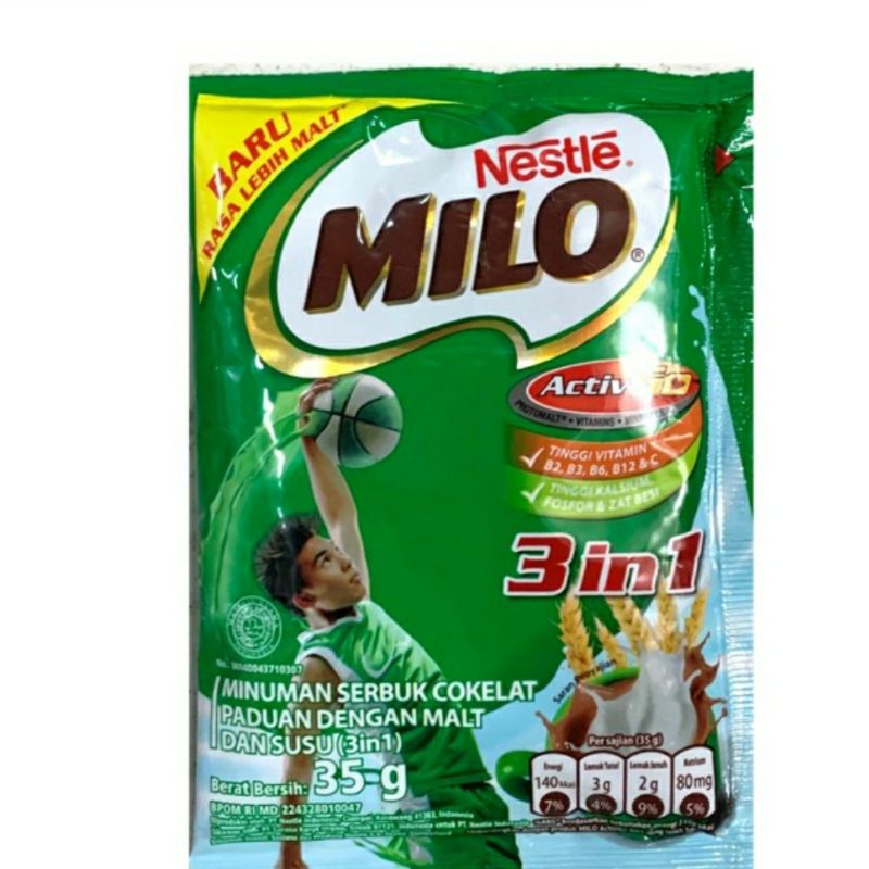 

Milo 3in1 Renceng (10×35gram)