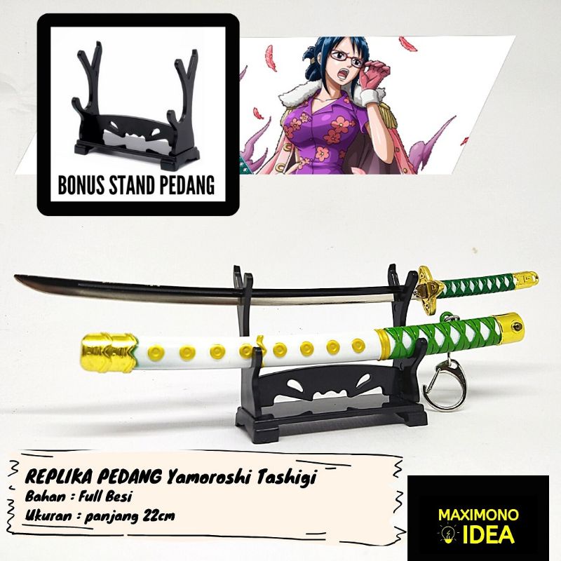 Gantungan kunci Anime Action Figure Anime Pedang Katana Anime One Piece Yamaoroshi Tashigi