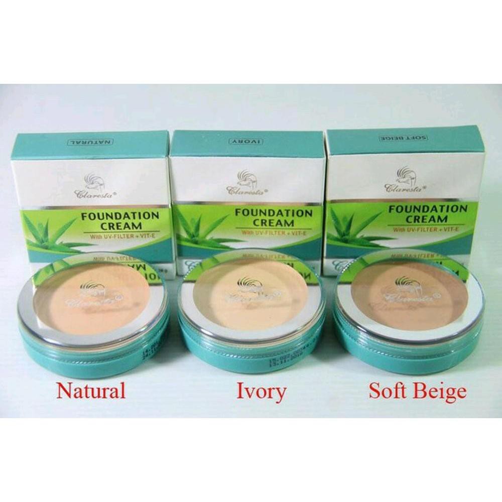 CLARESTA Foundation Cream Powder Krim Bedak Padat