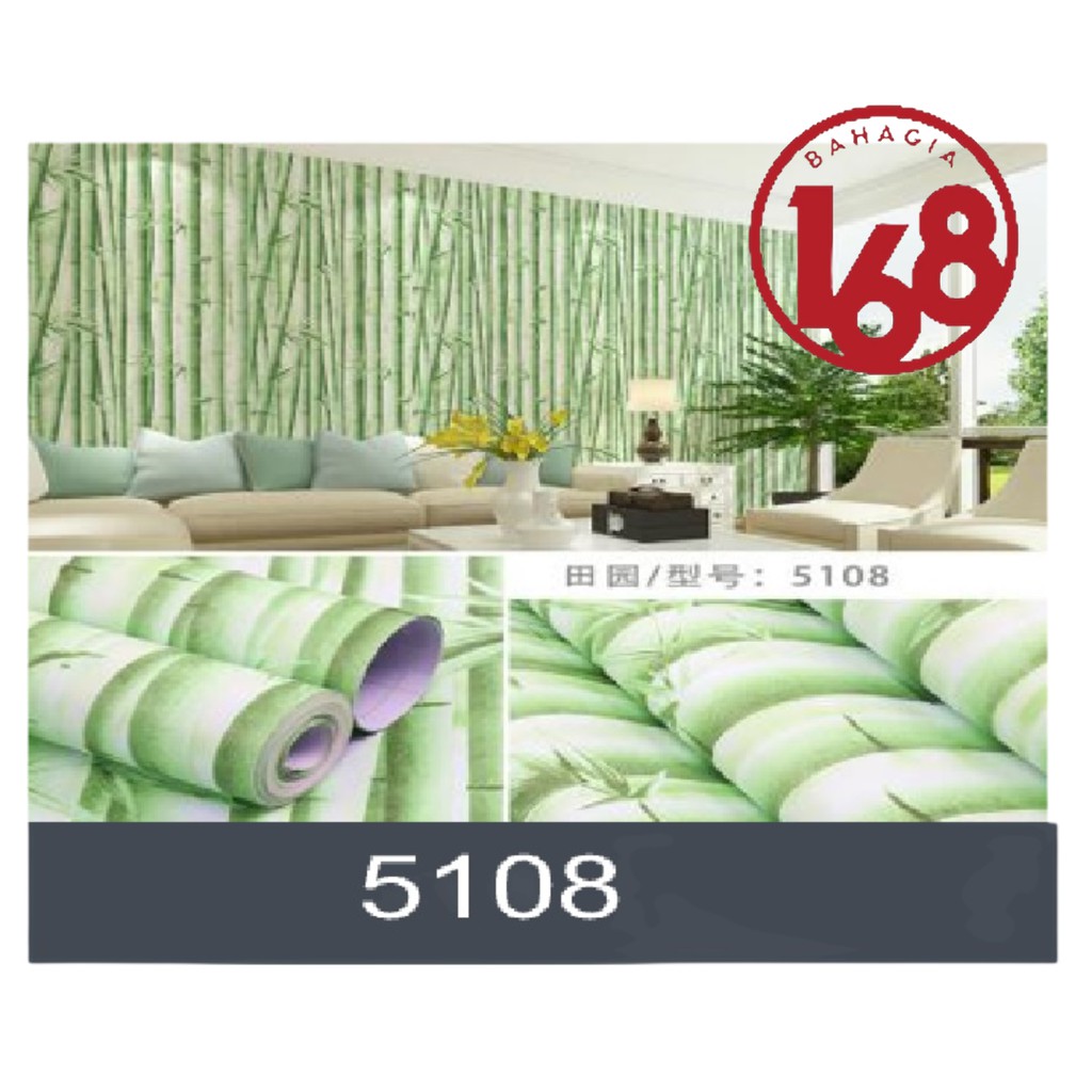 Wallpaper Dinding Ukuran 45cm *10m Motif Daun