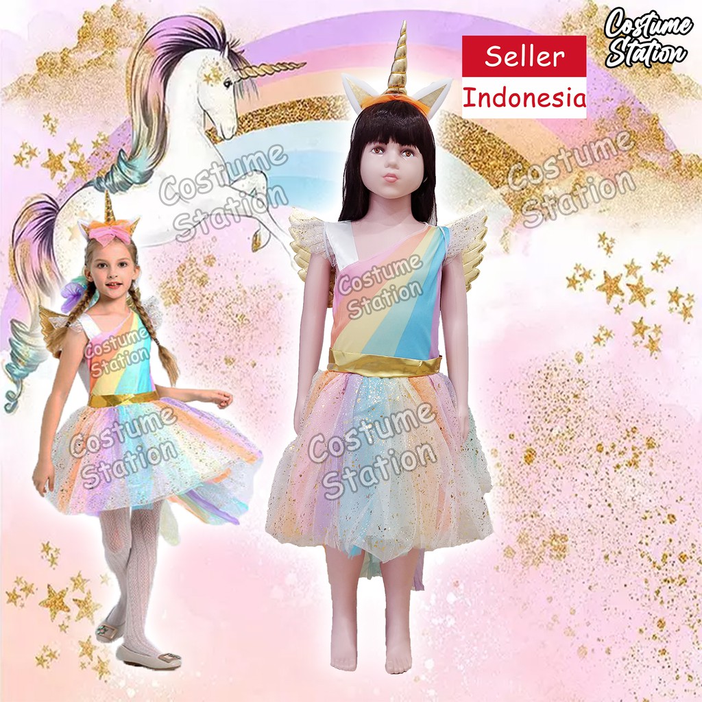 Kostum Kuda Poni / Costume Unicorn Pegasus anak perempuan