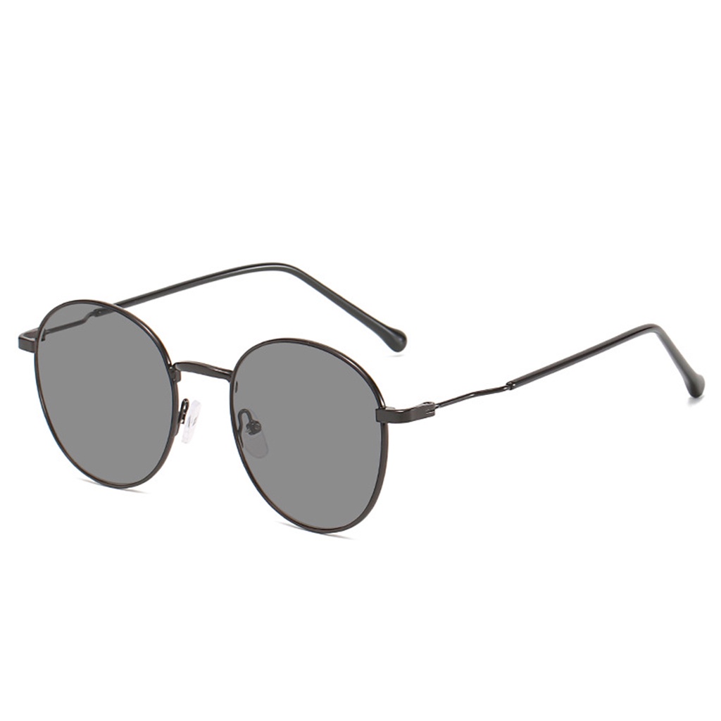 Kacamata Lensa Photocromic + Anti Radiasi Blueray (Bluechromic) Pria Wanita Frame Besi Photochromic-Hitam Photocromic