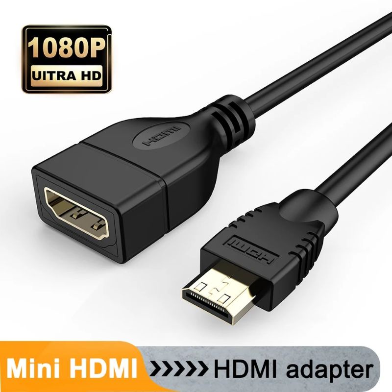 Kabel Mini HDMI Male to HDMI Female 20cm