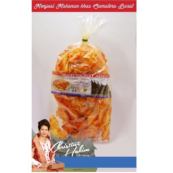 

Kripik Balado Panjang/Bulat Christine Hakim Khas Padang 500 gram