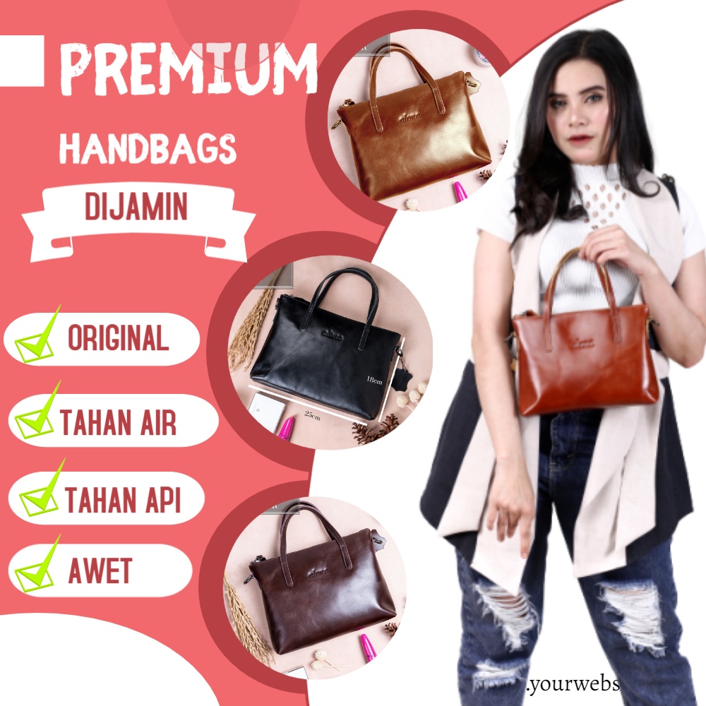 tas kulit sapi asli trendy wanita mahal original simpel elegan tas selempang  anti air premium bag