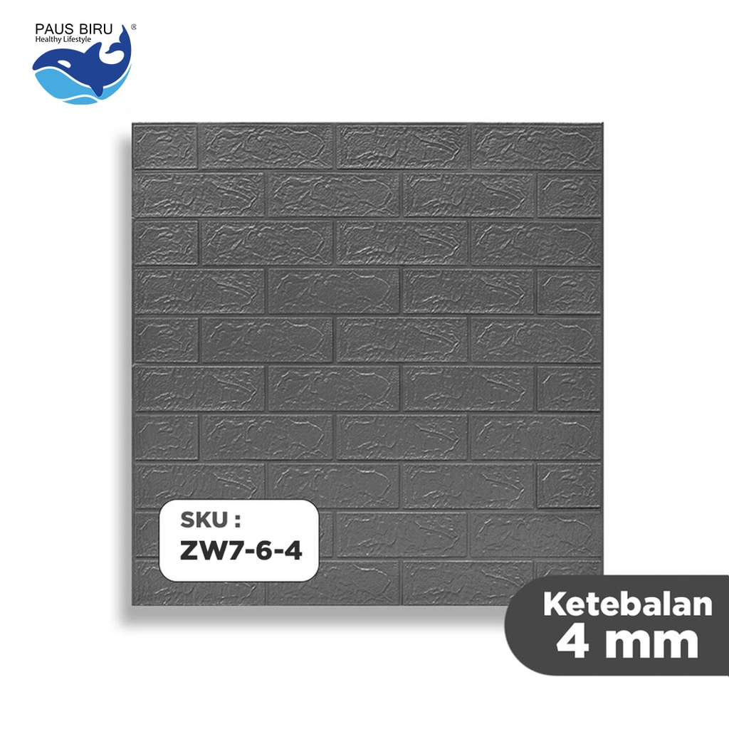 Wallpaper Dinding 3D bata / wallpaper 3D Foam 77x70cm Tebal 4mm High Quality | 4 mm Wallfoam | Bata-ABU 4MM