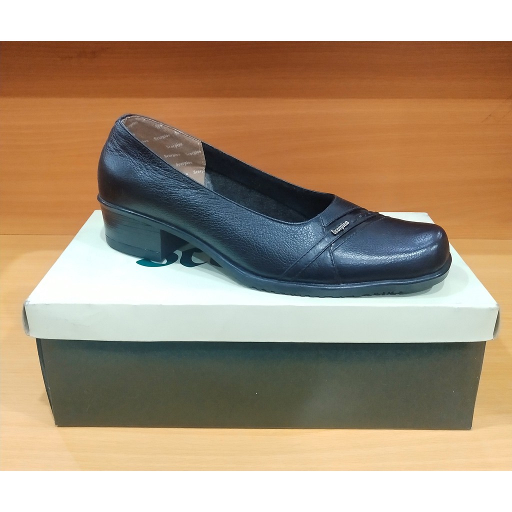 Scorpion 071238 Sepatu Pantofel Wanita Kerja Kulit Terlaris