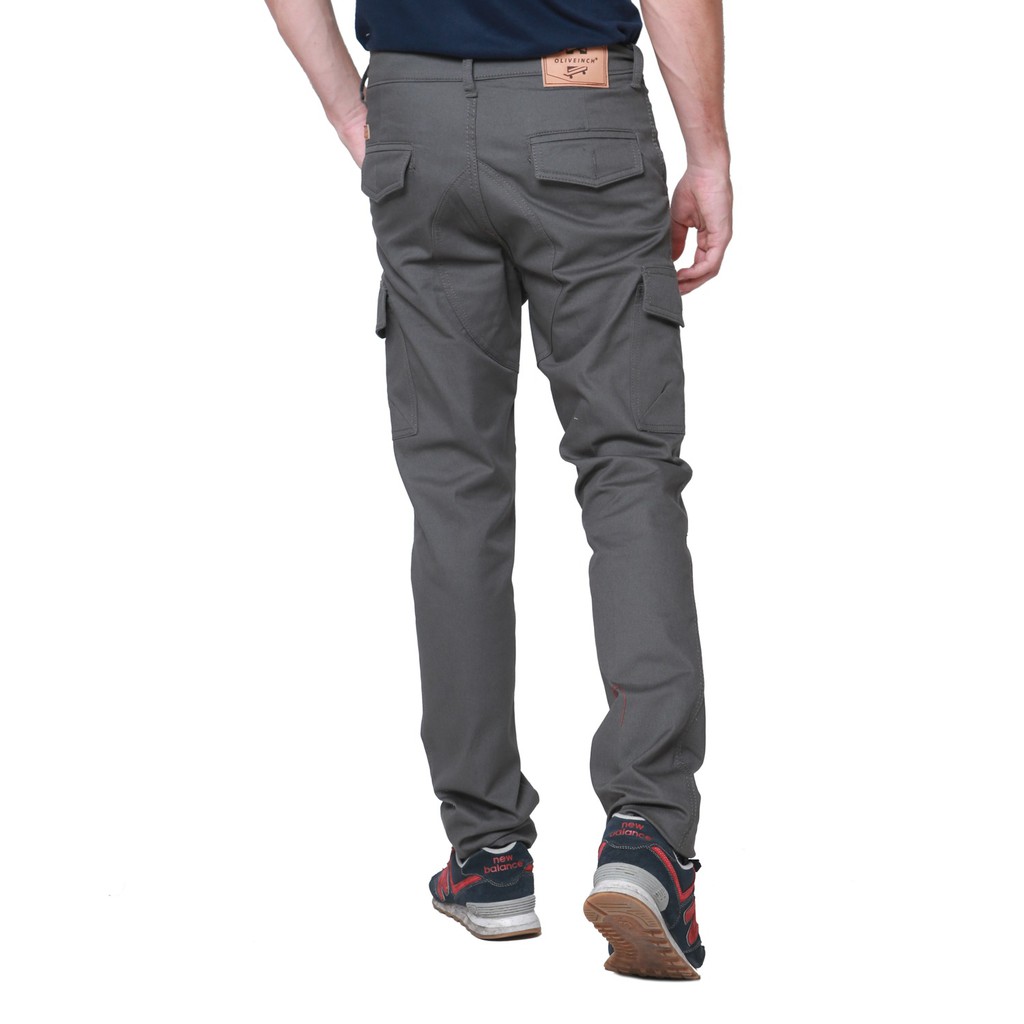 CUCI GUDANG Long Cargo Pants Grey TERBARU