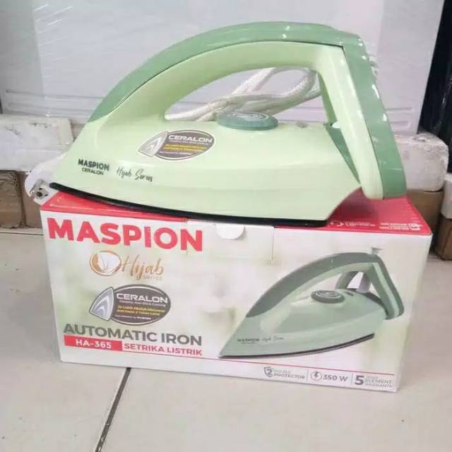 Maspion Setrika Hijab Series Anti Lengket HA365 350Watt