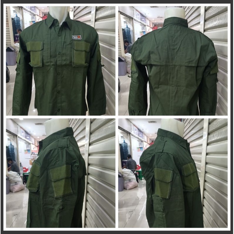 KEMEJA TAKTIKAL HIJAU ARMY
