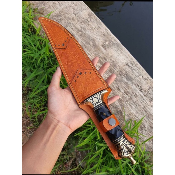 PISAU BOWIE HUNTING BAJA D2 COSTUME HANDLE TANDUK