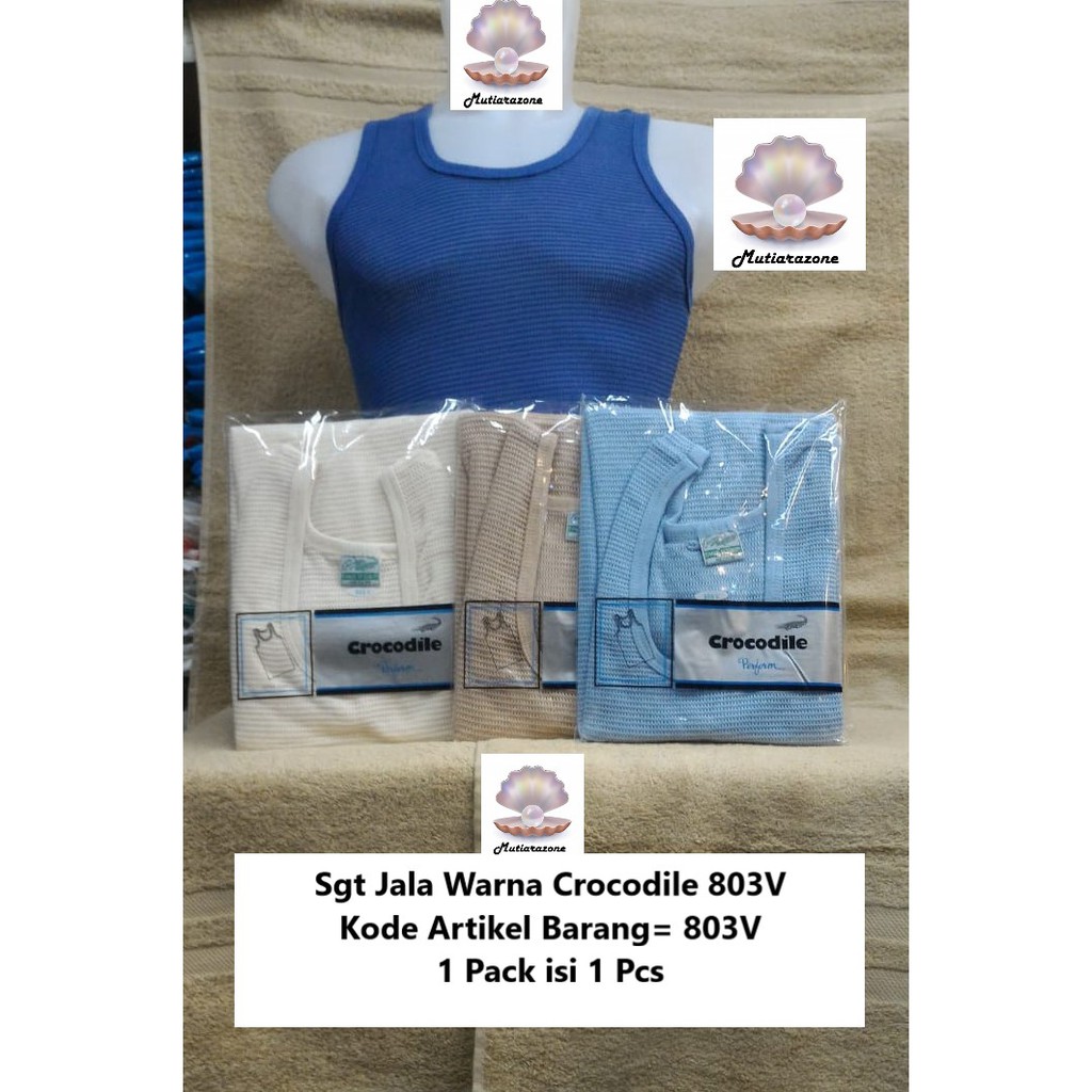 [Mutiarazone] Singlet Jala Warna Crocodile 803