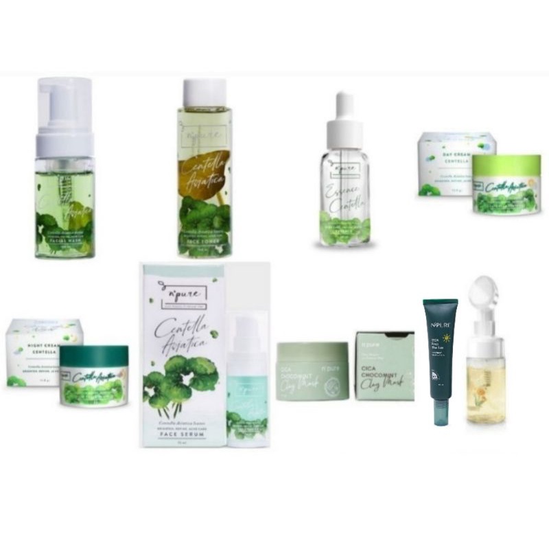 N'pure | Npure Centella Asiatica Series | Cica Clear Pad | Chocomint Clay Mask | Beat The Sun Powder | Marigold Eye Power Serum | Cica Day Night Cream | Facial Wash | Face Toner | Face Serum | Essence Centella | Cica Acne Spot | Cica Dark Spot