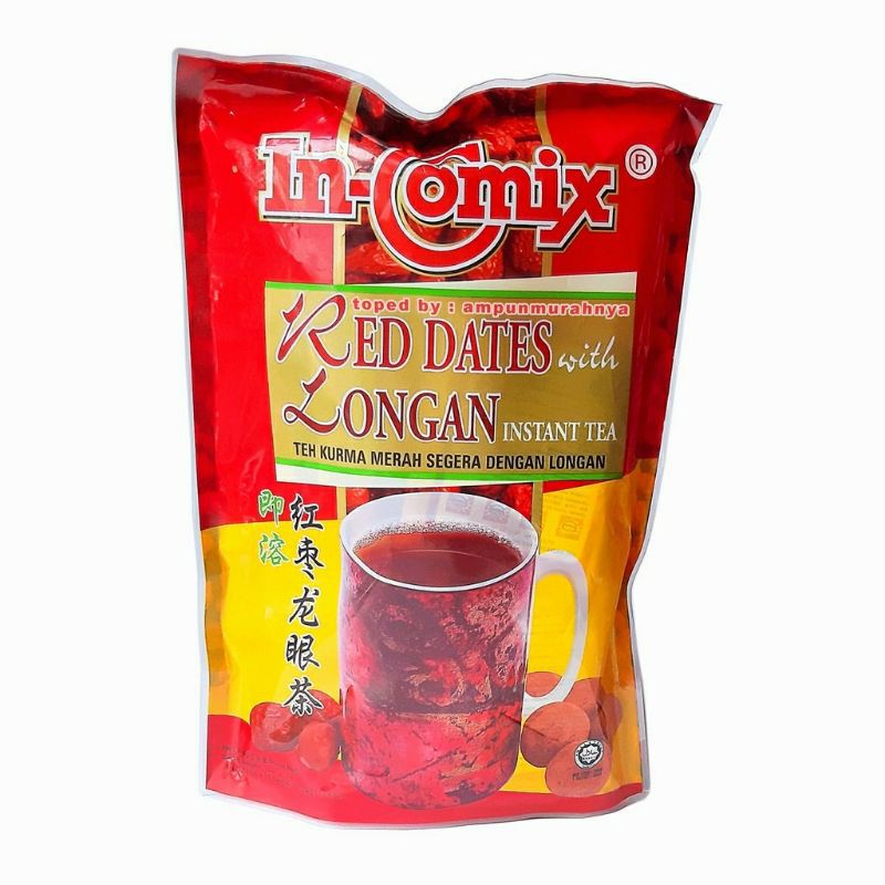 

IN Comix Red Dates with Longan Instant Tea / Teh Kurma merah dgn longan