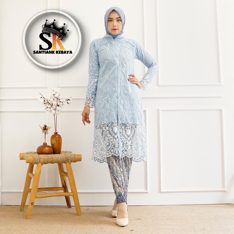 (BEST SELLER) Stelan Kebaya Tunik Busui Set Kebaya Wisuda Kebaya Modern Set Baju Kondangan Tunik Brokat Busui Terbaru