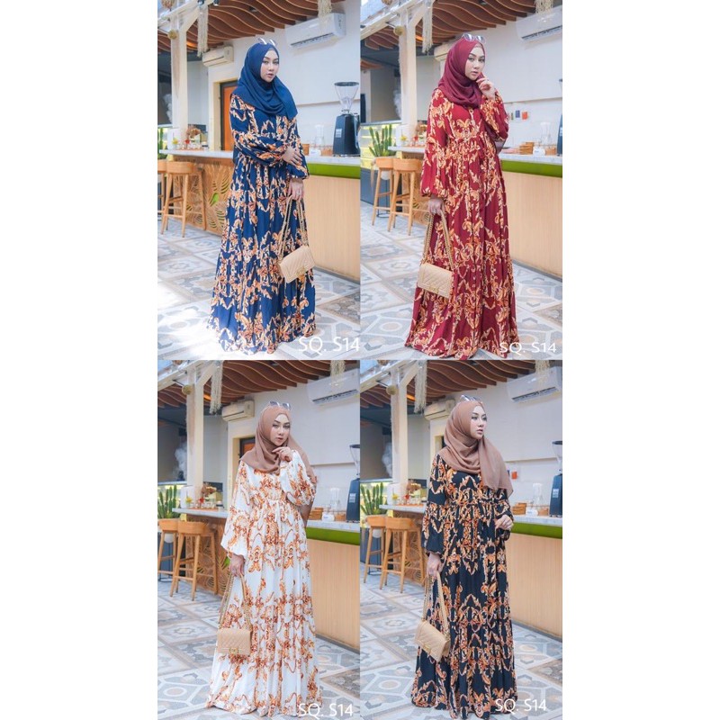 Asyiqa asyiqagrosir gamis dress longdress homedress busui