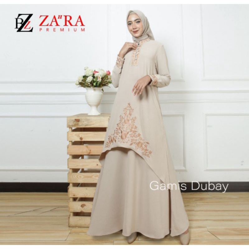 Gamis Dubay by Zahra kualitas premium original