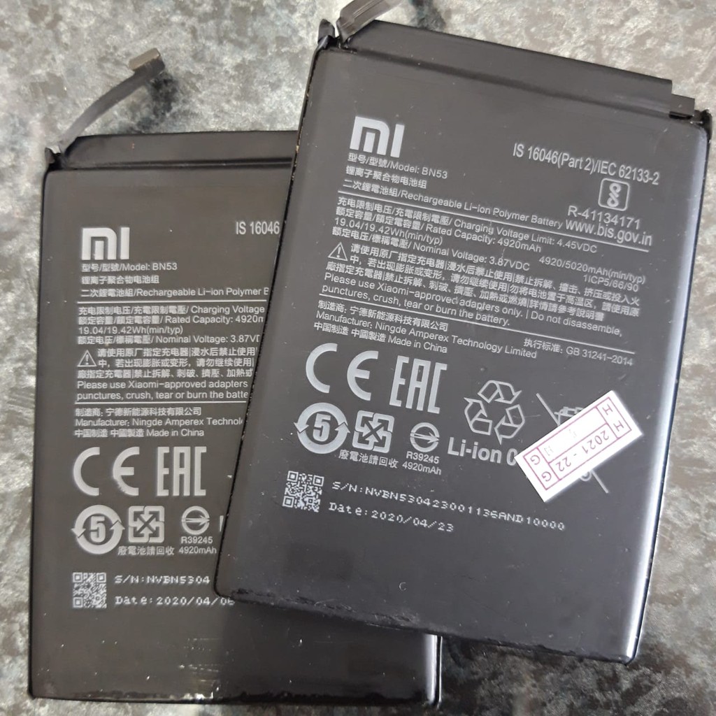 Battery Baterai Redmi Note 9 Pro Note 10 Pro BN53 Kualitas Ori