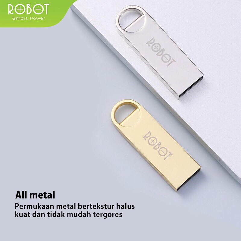 ROBOT RF 4GB,8GB,16GB,32GB Gold Flashdisk FlashDrive USB High Transmission - Garansi 1 Tahun