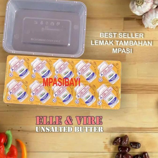 

Elle & Vire Unsalted Butter 10 x 10 gr Mentega MPASI Bayi