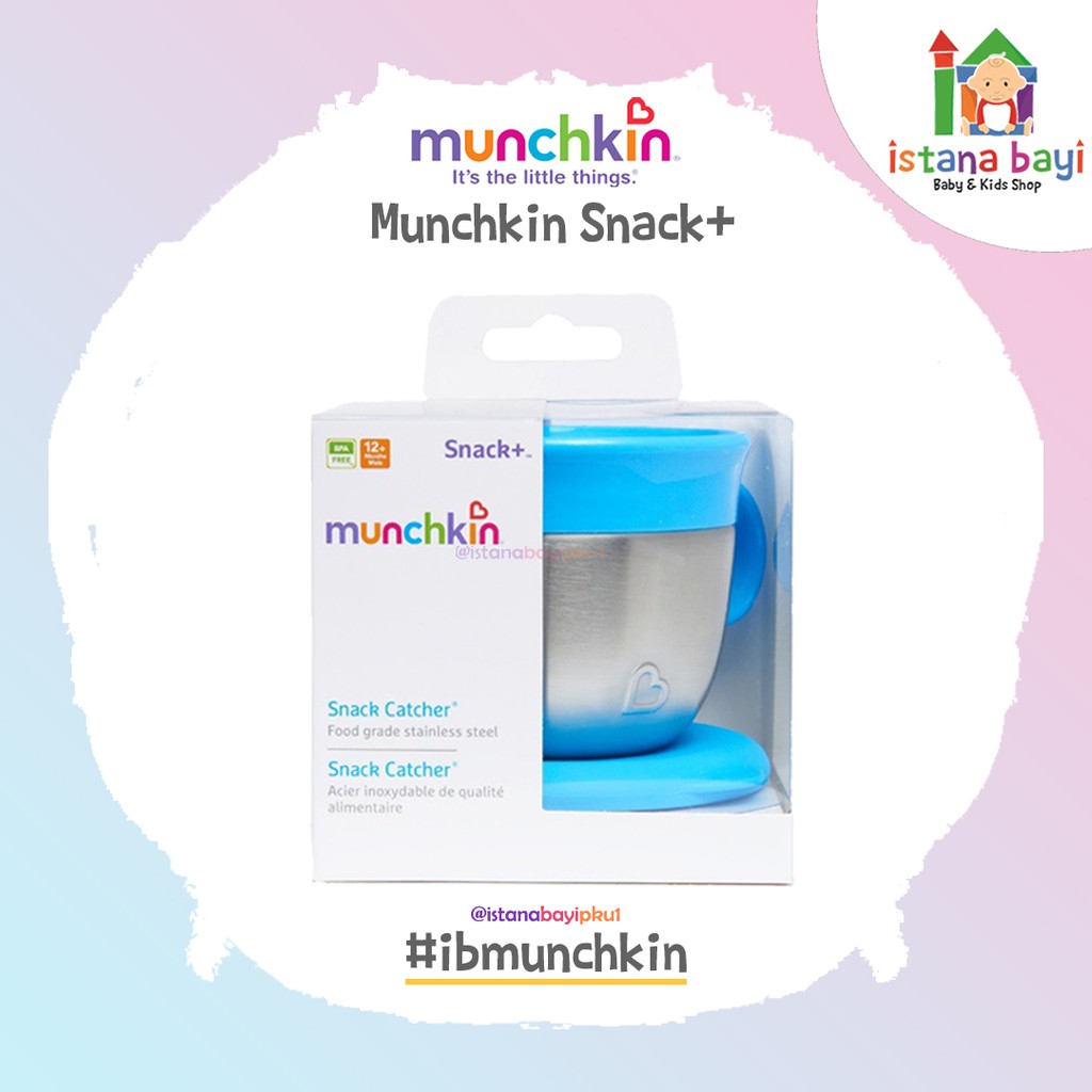 Munchkin Snack Plus Stainless Steel Snack Catcher - Tempat Snack