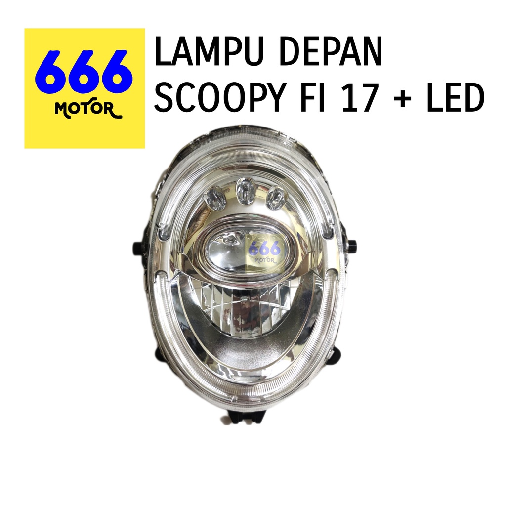 REFLEKTOR / LAMPU DEPAN SCOOPY FI 17 + LED