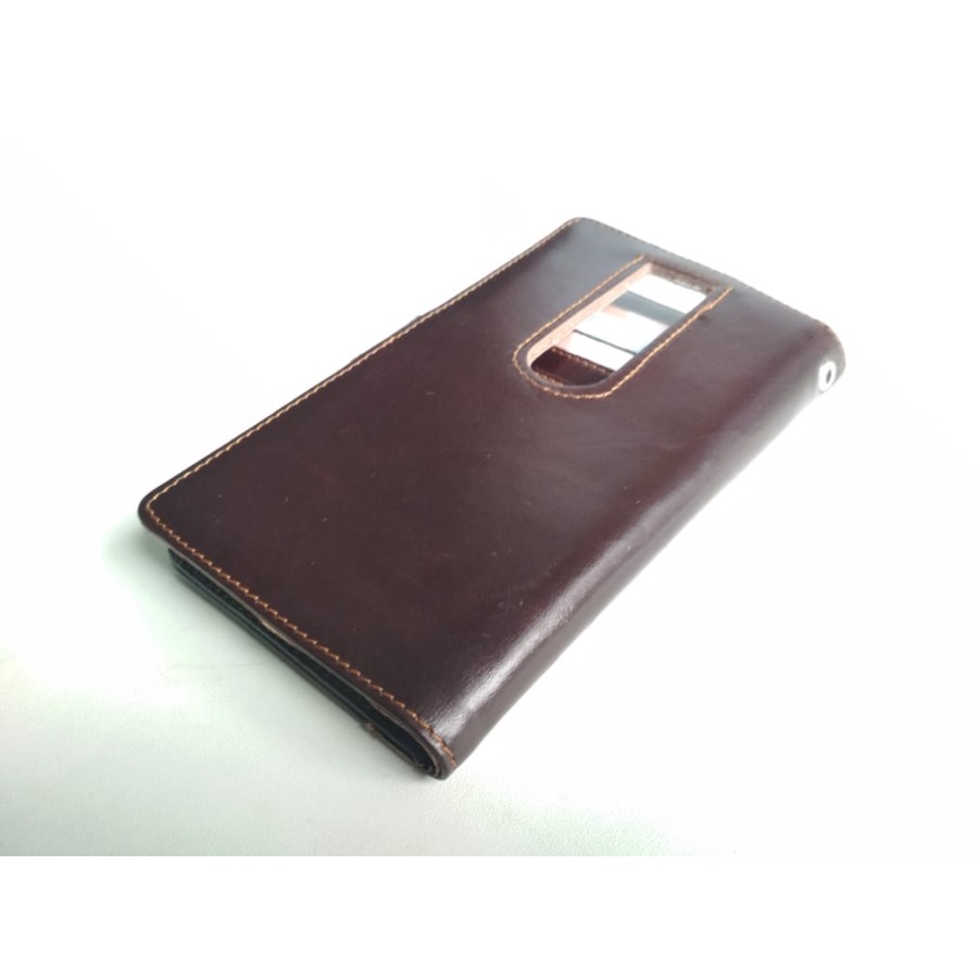 Dompet Hp Kulit asli Flip Wallet Leather Sarung Pelindung Hp