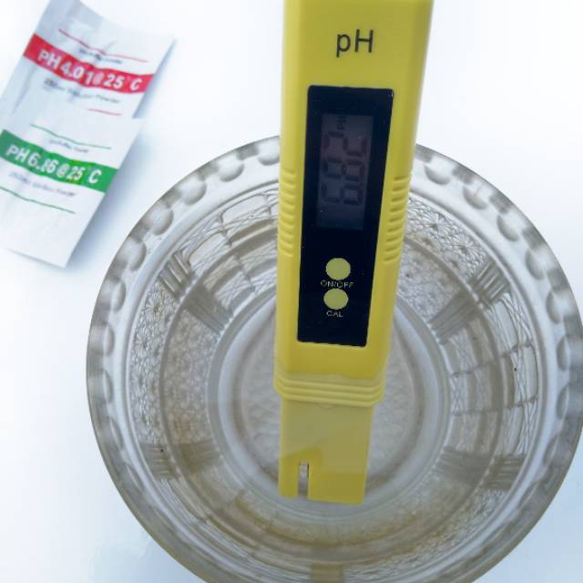 Ph meter akurasi 0.01 auto calibrate bonus batrai cadangan 2 buah