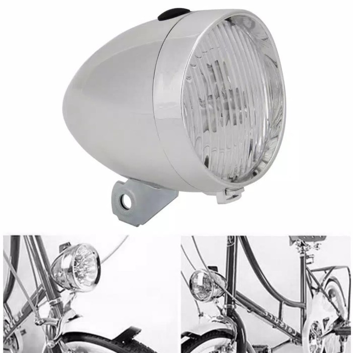 fg lampu sepeda onthel jadul 3 led