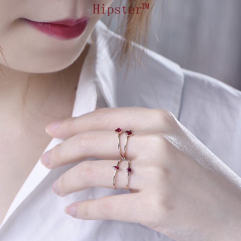 Fashionable Rose Gold Elegant Natural Ruby Retro Affordable Luxury Ring