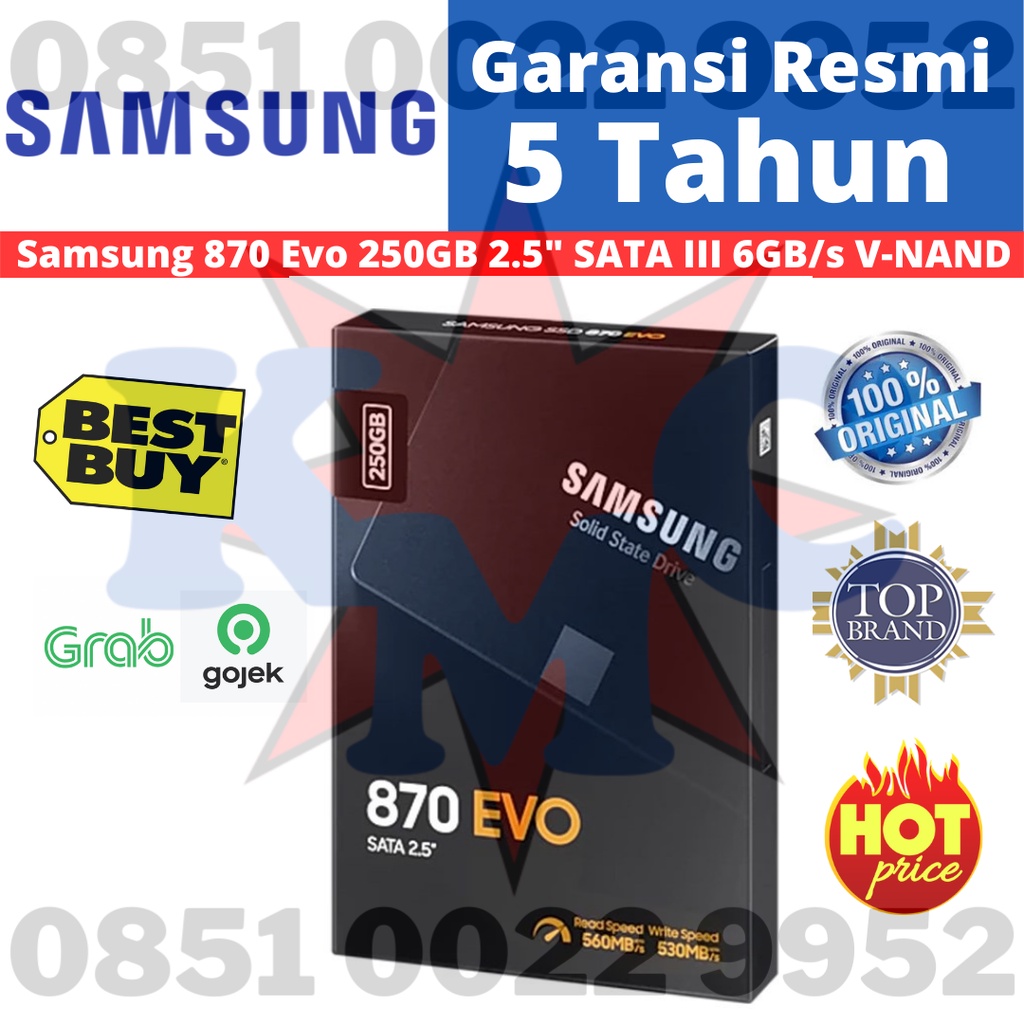 SAMSUNG SSD 870 EVO [250GB] SATA III 2.5&quot; - SSD SAMSUNG 250 GB RESMI