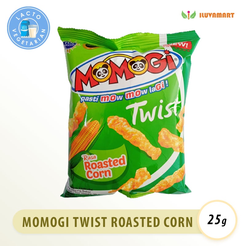 

Momogi TWIST CORN Rasa Roasted Corn 25gr Ciki Rasa Jagung Snack