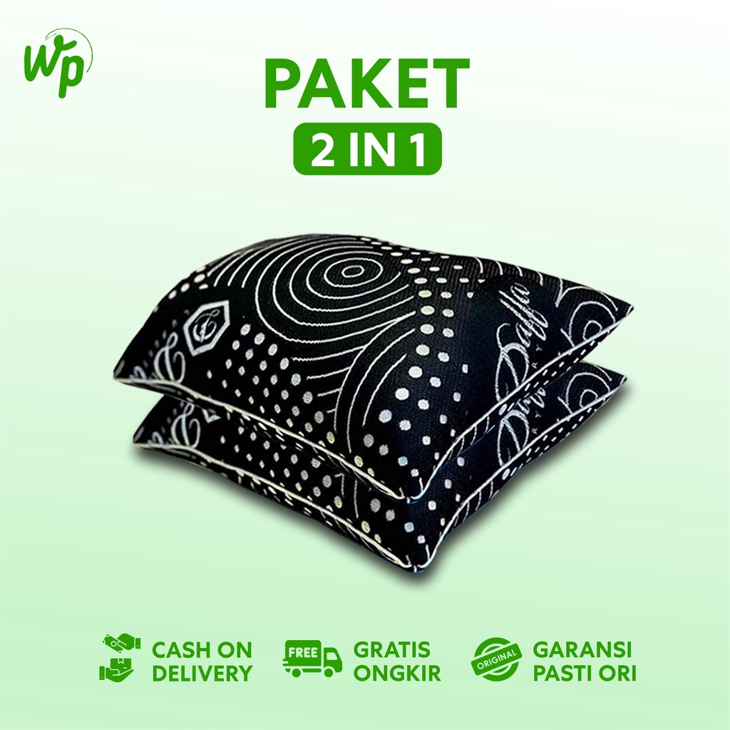 [1 SET] PAKET BANTAL GULING DAFFA JUMBO HITAM BLACK SERIES | BANTAL TIDUR HOTEL | 100% ORIGINAL