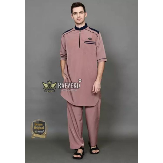 Baju Kurta Pakistan Atharis Pria Satu Set Celana / Baju Muslim Pria / Baju Koko Dewasa / Baju Koko P