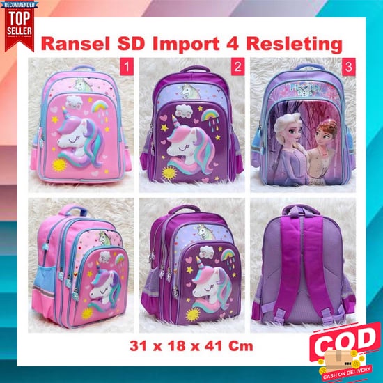 Tas Anak Perempuan Ransel Anti Air Laptop 14Inch Ori Import Cs Times G Ransel Sekolah Sd Unicorn 4
