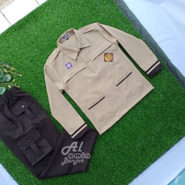 1 stell Baju siaga putra lengan panjang