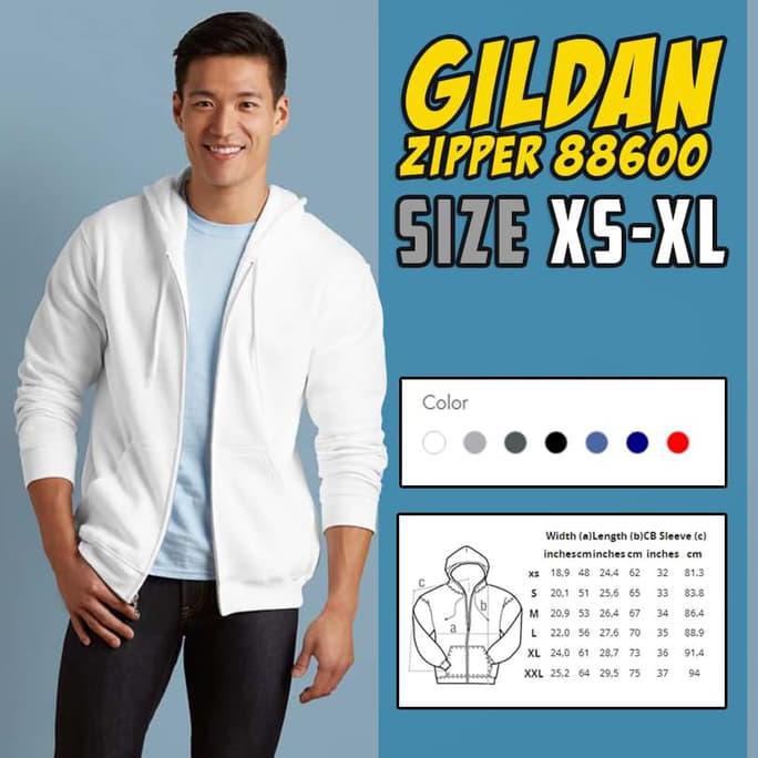 Jaket Gildan Zipper 88600 Originall .Deevagrosir.Olshop