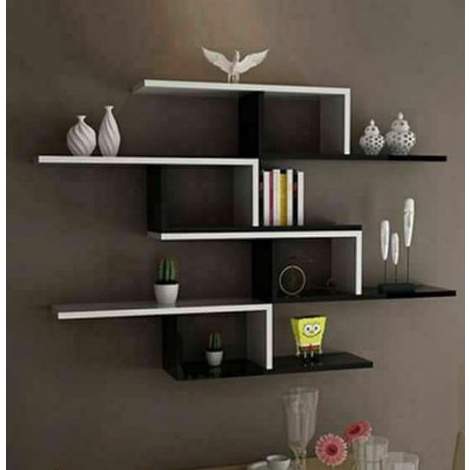 Rak Tempel Di Bawah Tv Minimalis Modern Dinding Tembok Terbaru Vas Bunga Buku Tempel Kayu Besi COD R