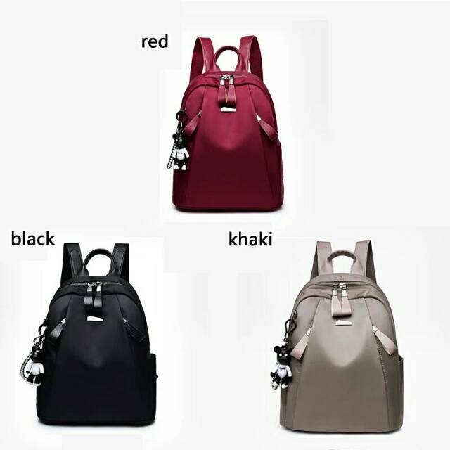 JS_TAS RANSEL ANTI AIR BACKPACK WANITA HITAM MOTIF LIKETHIS KOREA KULIAH SEKOLAH KERJA TA126B5 STEIN