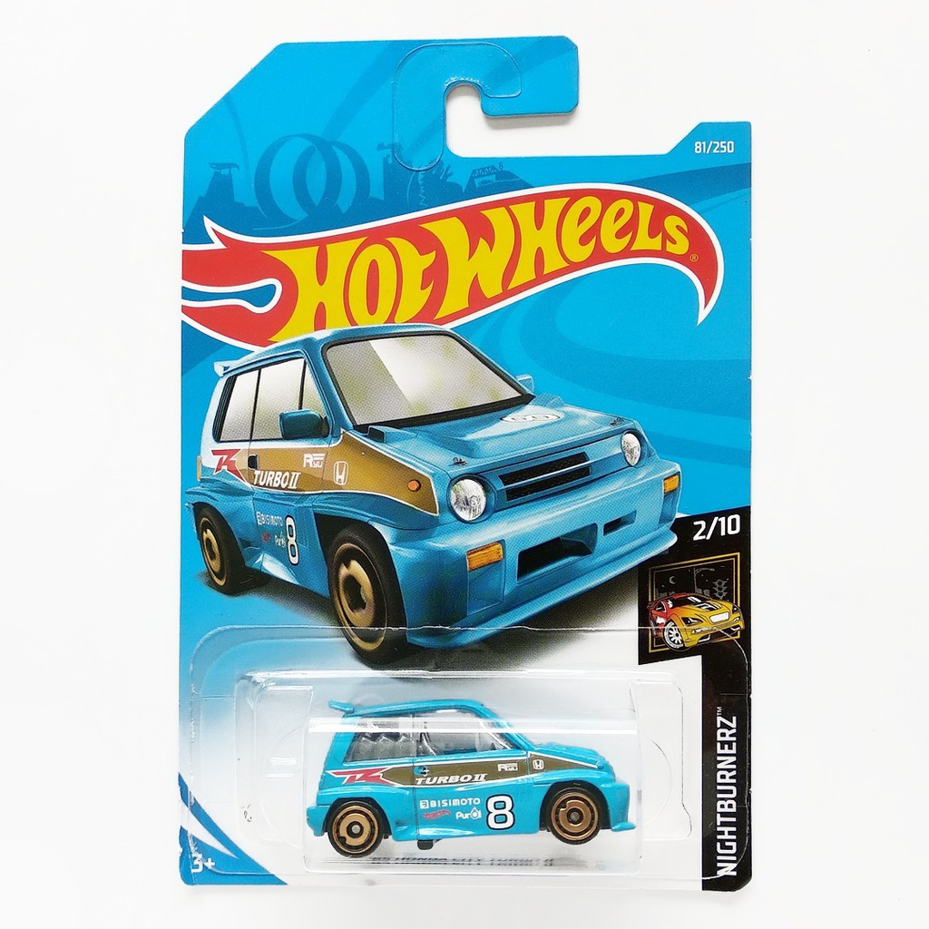 Hot Wheels 85 Honda City Turbo II Biru Nightburnerz Mobil Hotwheels