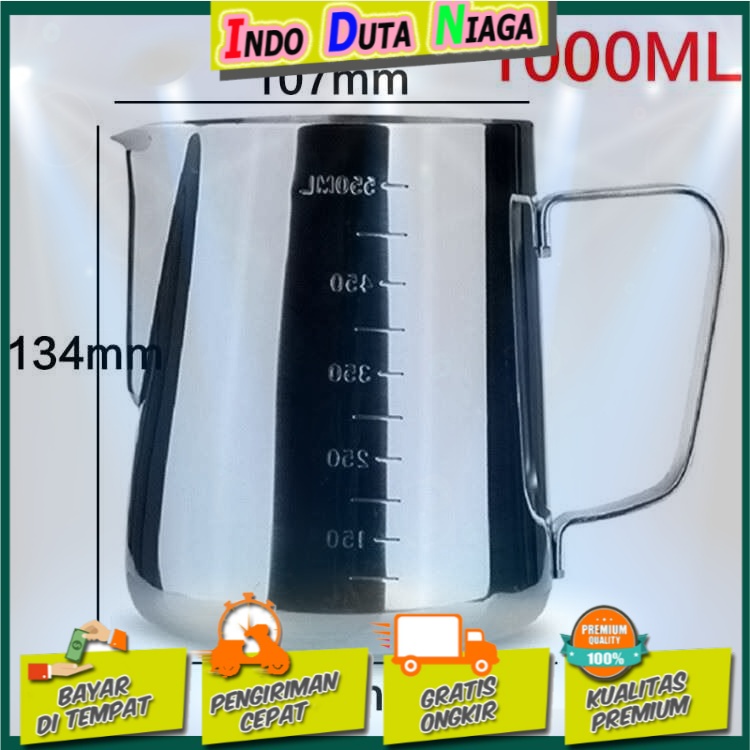 One Two Cups Gelas Pitcher Kopi Espresso Latte Stainless - ZM0078