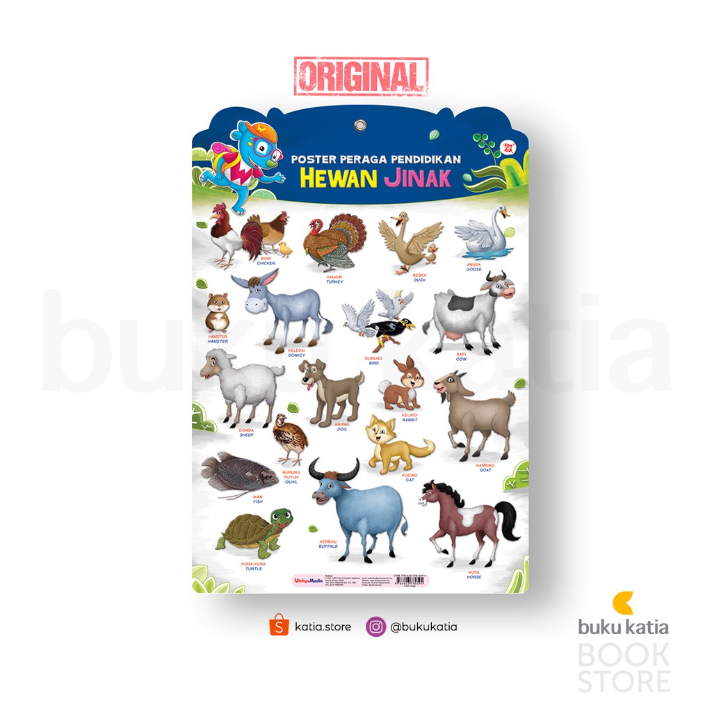 POSTER PERAGA PENDIDIKAN  HEWAN JINAK – WAHYUMEDIA