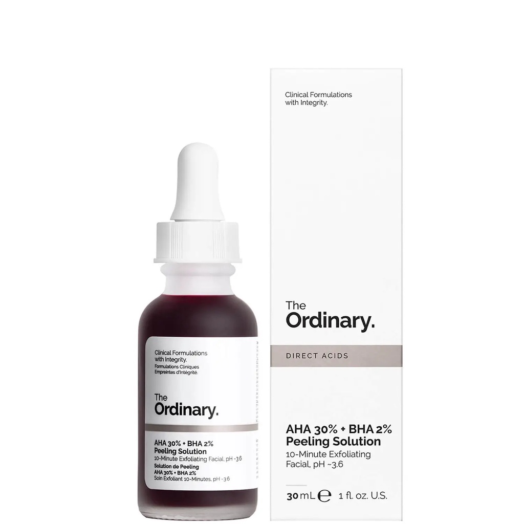 The Ordinary AHA 30% + BHA 2% Peeling Solution 10mins Exfoliating Mask Serum Wajah