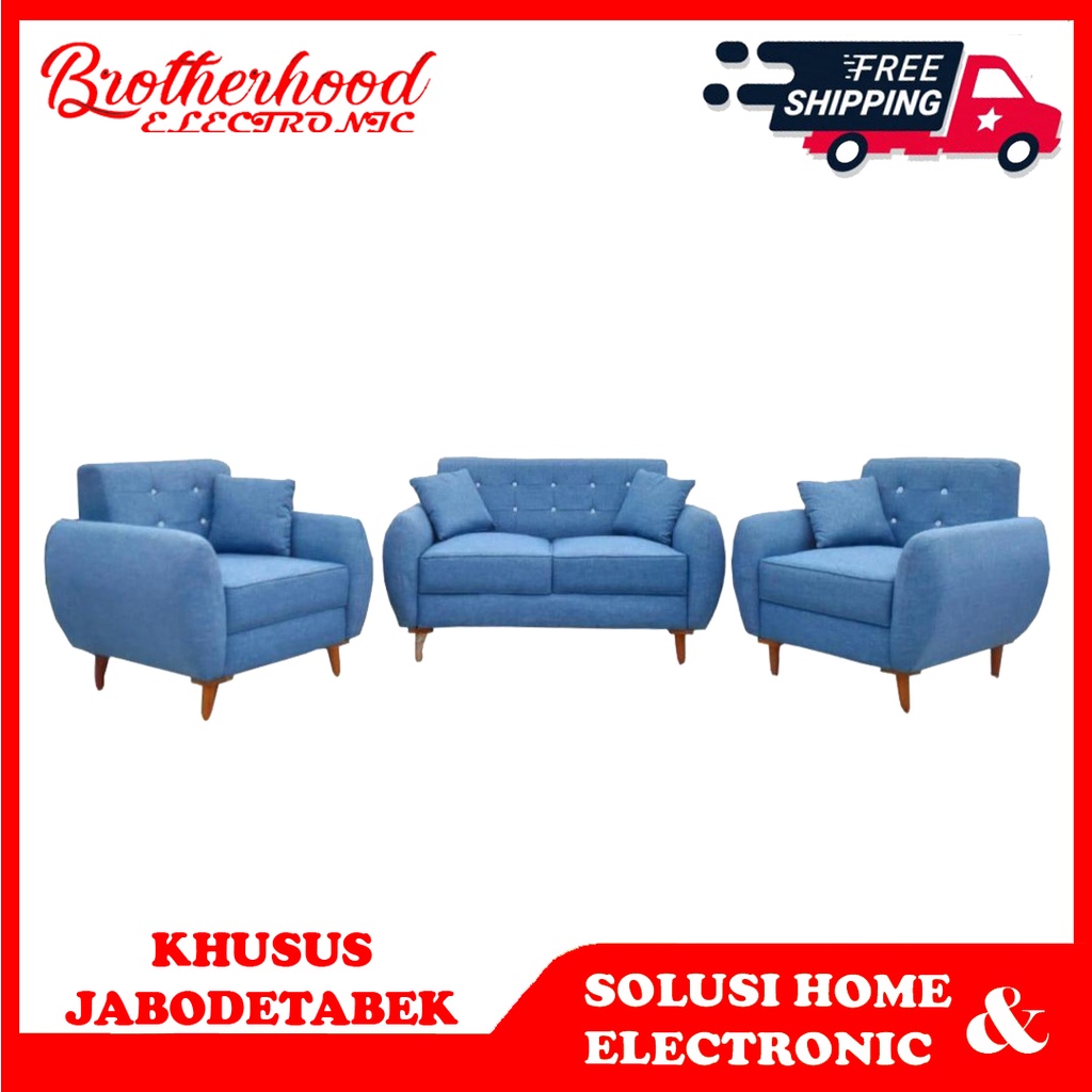 (KHUSUS JABODETABEK) (FREE ONGKIR) PROMO SOFA RETRO 211 MURAH SCANDINAVIAN PABLO MINIMALIS DIJAMIN B