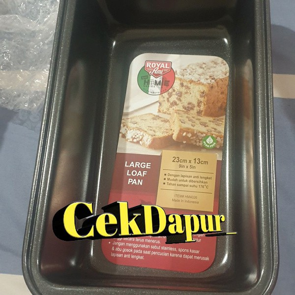 large loaf pan anti lengket/ loyang royal ami loaf pan besar 23x13cm/loyang persegi panjang loaf pan