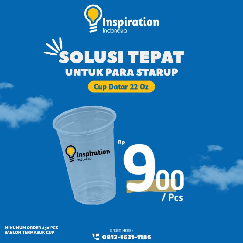 PROMO  Gelas Plastik Merk Starindo Uk. 22 Oz