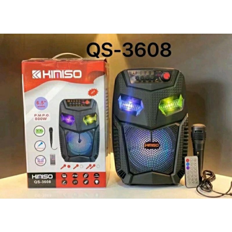 SHILIN - Speaker Bluetooth Karaoke Portable KIMISO QS 3608+ Free Mic